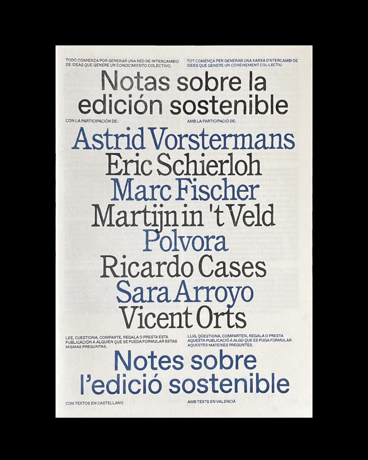 Notas sobre la edición sostenible